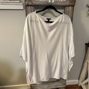 Ann Taylor White Poncho